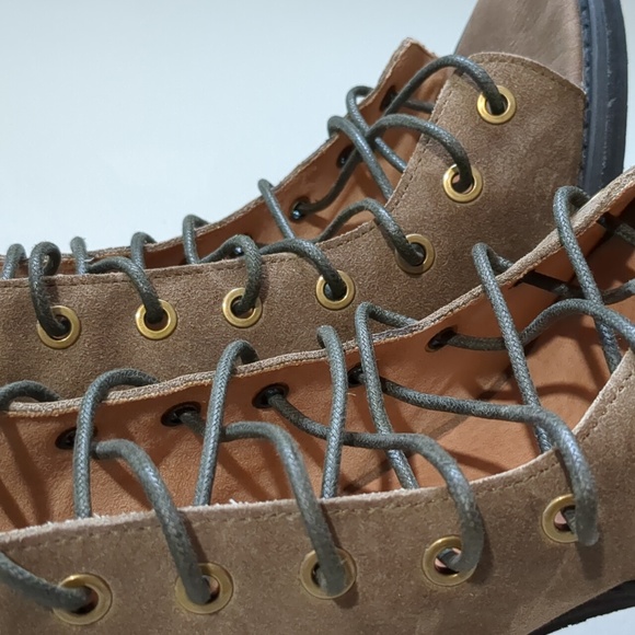 Free People x Jeffrey Campbell Perspective Suede Tall Knee High Lace Up Boot 8.5 - Picture 13 of 16